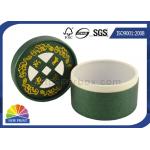 Gold Stamping Die Cut Lid Round Paper Tubes Packaging with Textured Liner Paper for sale