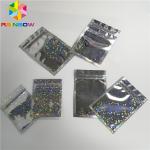 Clear Front Hologram Foil Pouch Packaging Three Side Seal Bags Recyclable k