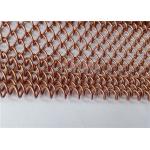 Aluminium Alloy Coil Mesh Drapery Copper Color Used As Space Divider Curtains for sale