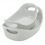 Bubble And Brown Ceramics Oval Baker Set 2 Piece Baking Multi Functional for sale