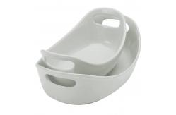 China Bubble And Brown Ceramics Oval Baker Set 2 Piece Baking Multi Functional supplier