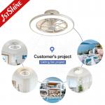 6 Speeds Adjustable Ceiling Fan Hidden Blades Remote Control LED Light Source 1stshine