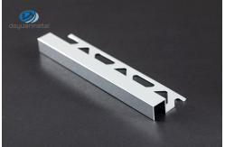 China OEM 6063 Aluminium Tile Trim Chrome Square Edge 8mm 2.5m Length supplier