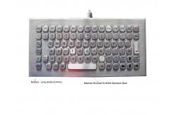 China Brushed Stainless Steel Ruggedized Keyboard IP68 Vandal Resistant supplier