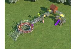 China House  Climbing Frames Customized  Family Heavy Duty Playground Equipment Slide supplier