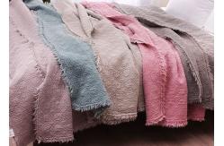 China 3pcs / 5pcs Full Size Quilt Washed Solid Embroidered Bedspread And Coverlets supplier