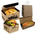 Customized Biodegradable Fast Food Burger Box  Oil Resistant Takeaway Paper Packaging for sale