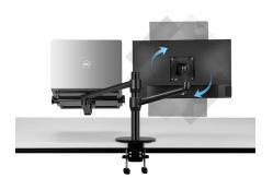 China Black Notebook LCD Stand / Dual Computer Stand Lift Rotation Increase Bracket supplier