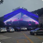 LED grid screen P40 Street Building Bridge Landscape Lighting Transparent Flexible LED Grid Screen for sale