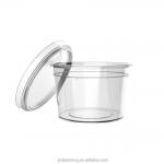 Design Custom Disposable 400ml PP Plastic Clear Yogurt Cup With Lid For Milk Packaging 2023 for sale