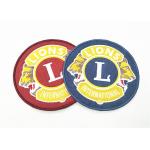 Club Souvenir Embroidered Badge Patches Lion Logo Cotton Fabric for sale