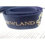 30MM Black Jacquard Elastic Band Silk - Screen Printed With Glossy Golden Silicone Logo