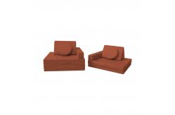 China Creative Kids Modular Microsuede Floor Foam Play Couch For Playroom supplier