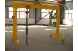 China High Strength Single Girder Gantry Crane 5T Q235B Manual Pushing With Hoists supplier