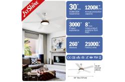 China Adjustable 6-Speed Choice LED Ceiling Fan with Remote Control and Dimmable Light supplier