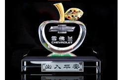 China Automobile Perfume K9 Crystal Glass Ornament Crafts With Custom Engraving Logo supplier