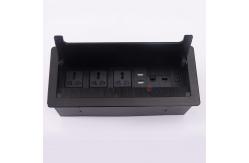 China Aluminum Alloy Plate Brush Cover Desktop Sockets Desktop Brush Socket With USB supplier