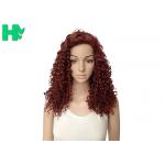 Deluxe Kinky Curly Long Synthetic Wigs , 18 Inches Natural Synthetic Wig for sale