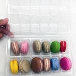 12 pcs macaron pack  plastic macaron tray clamshell packaging plastic package for sale