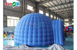 China 4m Tarpaulin Inflatable Igloo Dome Tent With LED Light Blower Promotional Parties supplier