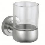 Hotel Single Bathroom Tumbler Holders Satin Polished Wall Mounted for sale