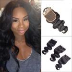 China No Tangle Body Wave Lace Part Closure Brazilian Virgin Hair For White Girl for sale