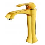 195mm High Gold Bathroom Sink Taps Long Neck Sink Tap Anti Rusting for sale