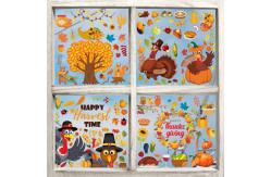 China Luminous Electrostatic Window Stickers Turkey Maple Leaf Window Sticker supplier