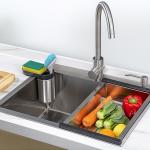 Multifunction Sink Caddy Organizer , Self Draining Kitchen Sink Tidy With Suction