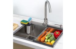 China Multifunction Sink Caddy Organizer , Self Draining Kitchen Sink Tidy With Suction supplier