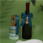 Custom Polyester Ribbon Spool With 3D Gold Foil And Printed Logo