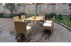 China Brown Wicker Rattan Garden Dining Sets , Conservatory Furniture Set supplier