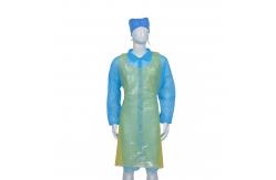 China Waterproof Disposable PE Plastic Apron Blue / White / Green / Red Kitchen / Food Industry supplier