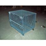 Transport Welded Steel Wire Mesh Pallet Cage With Cover Lid Protection for sale