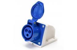 China IP44 3 Pin 16A 230V Flush Mounted Industrial Plug Socket supplier
