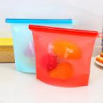Silicone Food Storage Bag , Reusable Food Packaging Storage Bag for sale