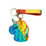 OEM ODM Kids Silicone Fidget Toys , Rainbow Unicorn Popper Purse for sale