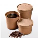 Kraft Paper Disposable Takeaway Soup Cup Biodegradable Soup Container for sale