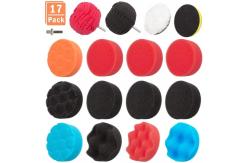 China 17PCS 3 Inch Car Polishing Pads Sponge Buffing Pads With M10 Drill Adapter supplier