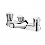 Bath Taps With Shower Bath Shower Filler Mixer Tap Double Lever Chrome Solid Brass With Shower Hand for sale