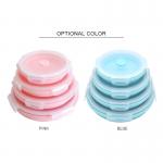 Round 350ml 540ml 800ml 1200ml Silicone Collapsible Lunch Box
