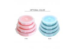 China Round 350ml 540ml 800ml 1200ml Silicone Collapsible Lunch Box supplier