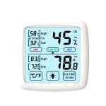 Gray Lcd Indoor Thermometer Temperature And Humidity Monitor With Hygrometer Digital for sale