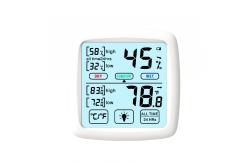 China Gray Lcd Indoor Thermometer Temperature And Humidity Monitor With Hygrometer Digital supplier
