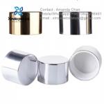 Custom Wholesale Silver Color Cosmetic Lotion Crimp Plastic Aluminium Cap for sale