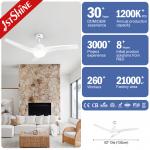 Modern Decorative 35w Cooling Ceiling Fan No Noise Five Speed