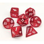 Sturdy Portable Red Metal Dice Set Handmade Seven Sharp Edged for sale