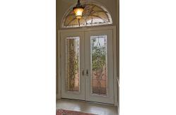 China American Style Entry Door Glass Inserts With Clear Beveled And Patina Caming supplier