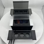 Embedded Design Power Outlet Socket Electrical Equipment  Furniture Outlet Multiple Plug Socket With Sliding Flip Cover for sale
