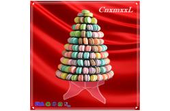 China Clear Black 10 Tier Macaron Pyramid Tower Macaron Display Stand supplier